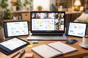découvrez nos outils collaboratifs cloud conçus pour faciliter le travail en équipe à distance, améliorer la communication et optimiser la productivité en télétravail.