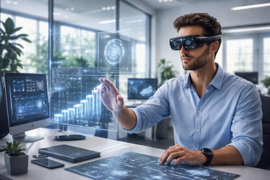 découvrez comment la réalité augmentée transforme les environnements professionnels en améliorant la formation, la productivité et la collaboration au sein des entreprises.
