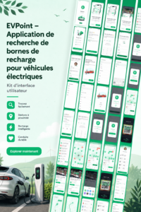 Capture d'écran de l'application de localisation de bornes de recharge pour voitures électriques