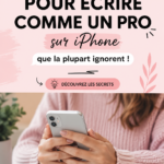 Un téléphone iPhone affichant des messages iMessage avec des effets colorés.