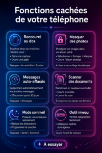 Exploration des fonctionnalités cachées sur un iPhone