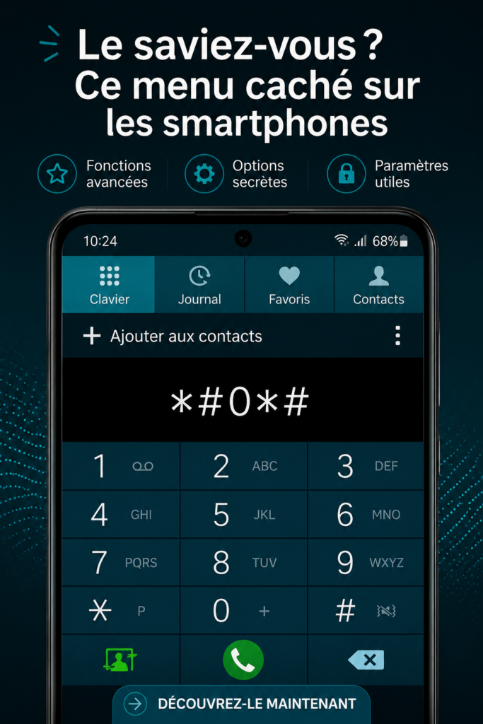 Menu caché sur un smartphone Samsung Galaxy avec des options de personnalisation disponibles