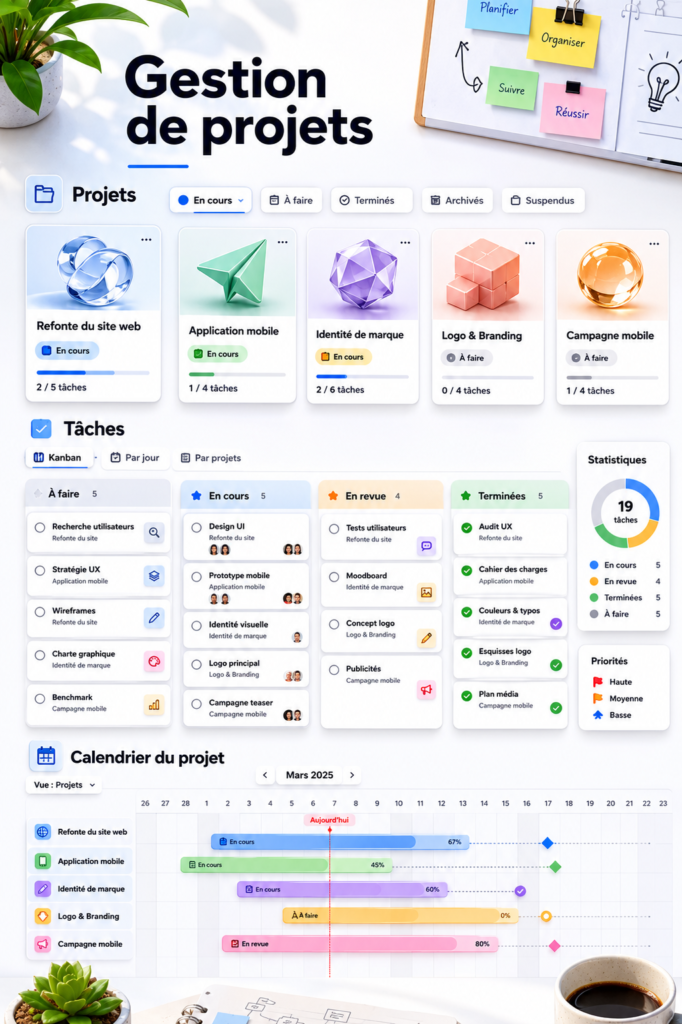 Template Notion pour une gestion de projet efficace.