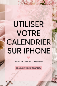 Capture d'écran d'un calendrier iPhone avec des événements colorés.