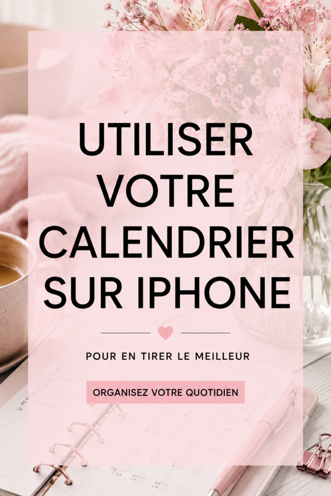 Capture d'écran d'un calendrier iPhone avec des événements colorés.