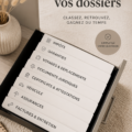 Bureau bien rangé avec des fichiers organisés et des fournitures de bureau ordonnées