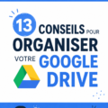 Capture d'écran de Google Drive bien organisé avec différents dossiers et fichiers.