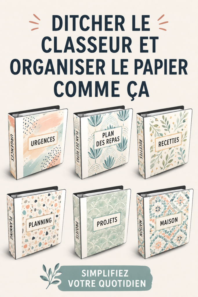 Une table avec des documents bien organisés, illustrant une méthode pratique d'organisation des papiers.