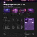 Exemple de planner de vie sur Notion