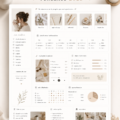 Un tableau de bord esthétique et minimaliste sur Notion, affichant des widgets et une mise en page organisée.