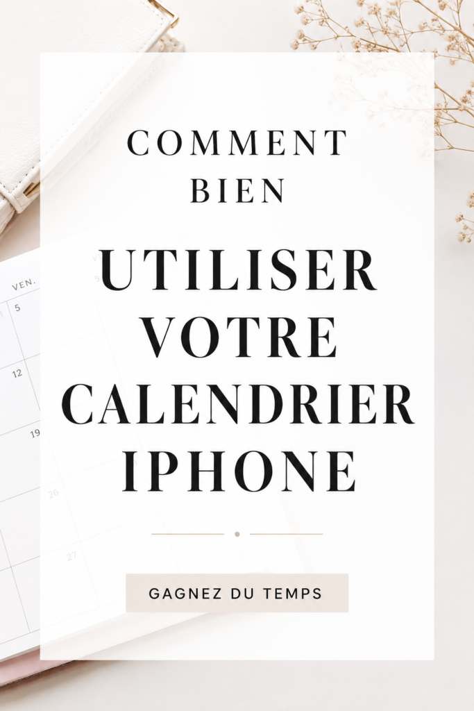 Une femme utilisant l'application calendrier sur son iPhone pour organiser sa journée