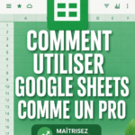 Capture d'écran d'un tableau de données organisé dans Google Sheets, montrant des graphiques et des formules.