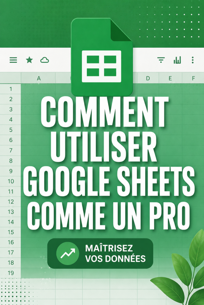 Capture d'écran d'un tableau de données organisé dans Google Sheets, montrant des graphiques et des formules.