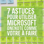 Capture d'écran de Microsoft OneNote montrant une liste de tâches organisée et colorée.