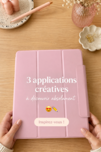 Femme utilisant une application créative sur une tablette pour organiser son quotidien.