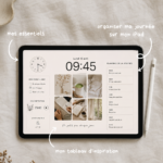 Une femme utilisant un iPad pour s'organiser et planifier ses tâches