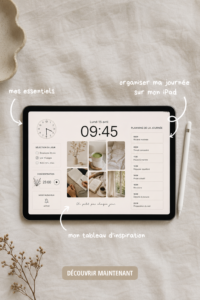 Une femme utilisant un iPad pour s'organiser et planifier ses tâches