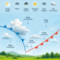 Illustration des différents types de fronts météorologiques et leurs effets sur le climat
