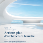 Fond minimaliste d'architecture blanche pour un projet de design