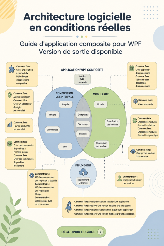 Création d'une application WPF sur un ordinateur avec du code en arrière-plan.