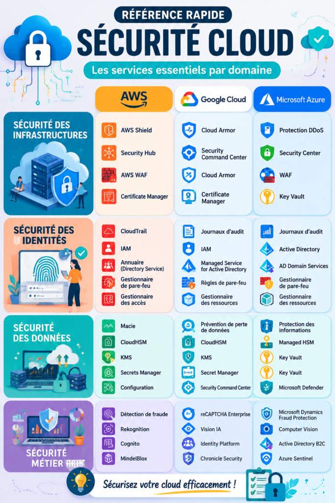 Illustration d'un guide de sécurité pour le cloud avec des conseils pratiques.