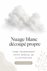 Illustration d'un fond transparent avec des nuages légers et aérés.