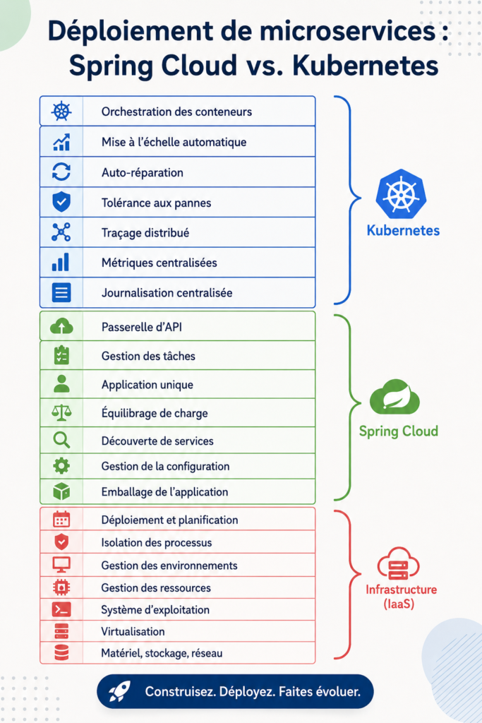 Développement d'une application utilisant Spring Cloud et Kubernetes pour déployer des microservices.