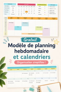 Modèle d'emploi du temps hebdomadaire sur Google Sheets