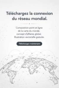 Illustration représentant des connexions de réseau mondial sur une carte, symbolisant l'optimisation des téléchargements.