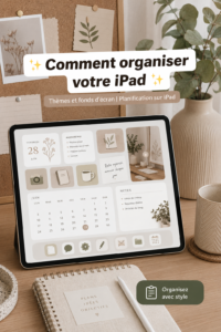 Fonds d'écran coloré sur un iPad organisé