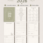 Un aperçu chaleureux d'un planner numérique sur une tablette avec des notes.