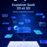 Image illustrant un projet créatif en 2D avec des éléments graphiques modernes