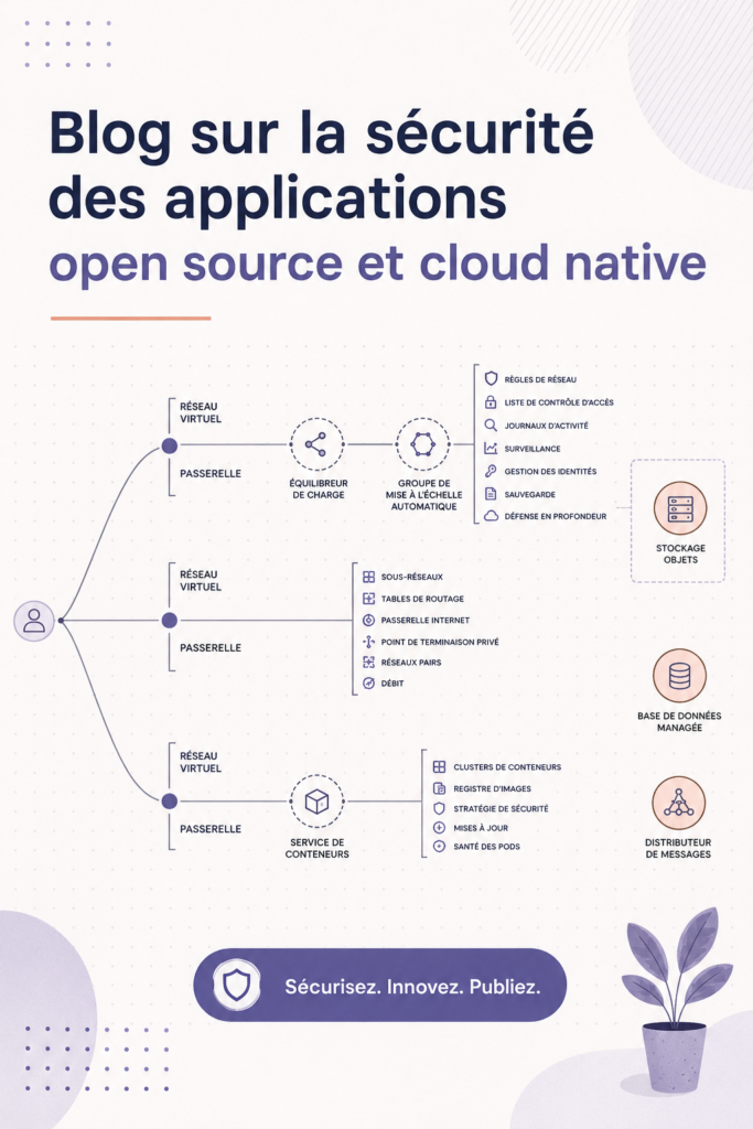 Une illustrationd'un cloud sécurisé avec des éléments open source