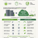 Illustration d'un ordinateur dans un nuage symbolisant le cloud computing vert