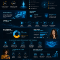 Illustration montrant des interactions entre clients et intelligences artificielles dans un contexte commercial.