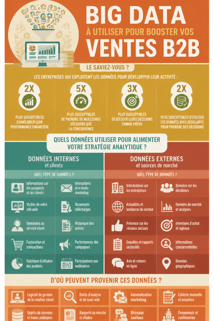 Graphique montrant l'impact des big data sur les ventes B2B