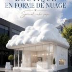 Boutique éphémère de cake pops en forme de nuage avec des créations colorées et ludiques