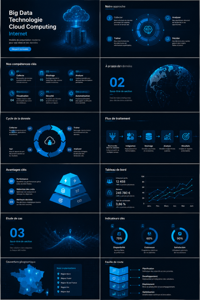 Modèle PowerPoint moderne avec design innovant