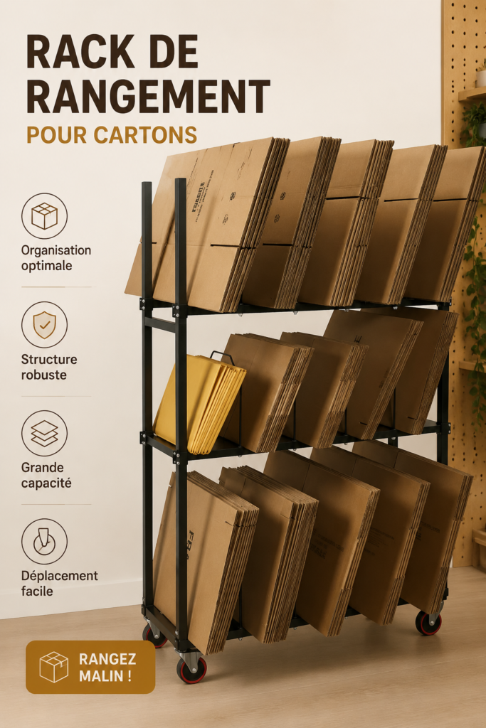 Boîtes de rangement élégantes organisées dans un intérieur chaleureux