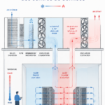 Illustration de technologies de refroidissement dans un centre de données