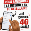 Femme vérifiant la connexion internet sur son smartphone en extérieur.