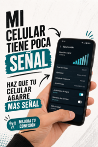 Femme utilisant un smartphone avec une mauvaise réception de signal.