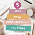 Écran d'une application de gestion du temps sur un smartphone représentant la planification de tâches.