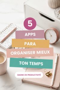 Écran d'une application de gestion du temps sur un smartphone représentant la planification de tâches.
