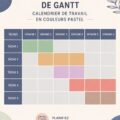 Image d'un calendrier de travail pastel élégant sur un bureau