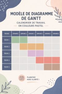 Image d'un calendrier de travail pastel élégant sur un bureau