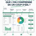 Image d'un dashboard clair et organisé, illustrant des données visuelles attrayantes