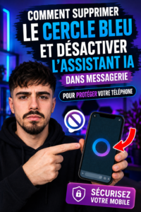Capture d'écran de l'interface WhatsApp montrant les réglages pour désactiver Meta AI.