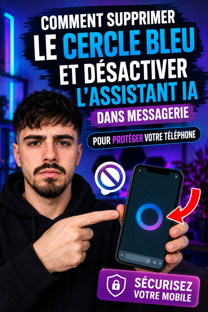 Capture d'écran de l'interface WhatsApp montrant les réglages pour désactiver Meta AI.