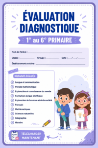 Un enfant utilisant un ordinateur pour réaliser une évaluation scolaire